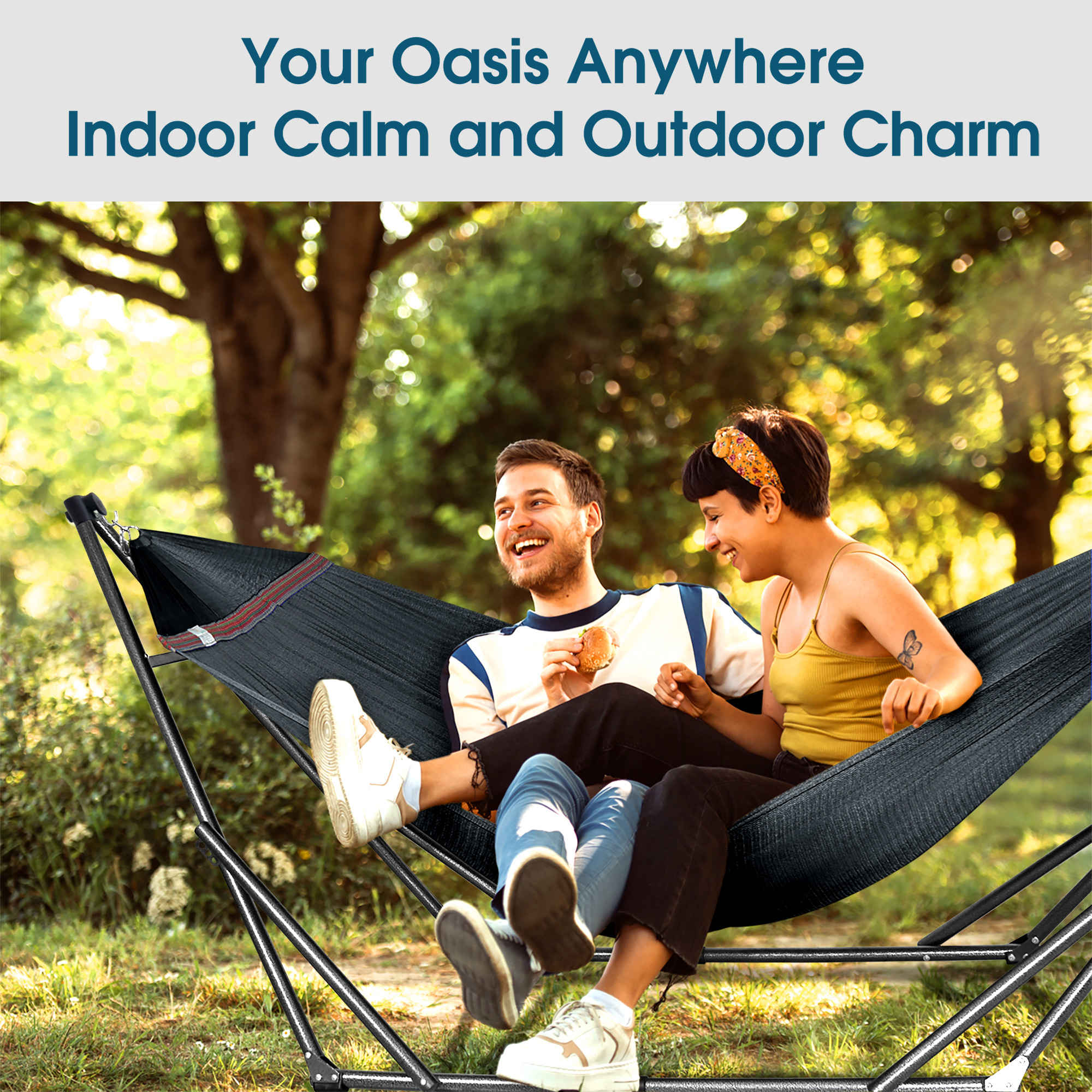 Tranquillo Original Collapsible Hammock with Stand for Ultimate Relaxation